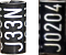 Black ring with white code for large gulls 4 or 5 characters